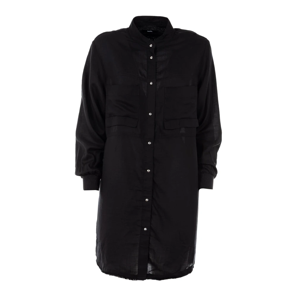 Diesel Damesjurk met Knopen Black Dames