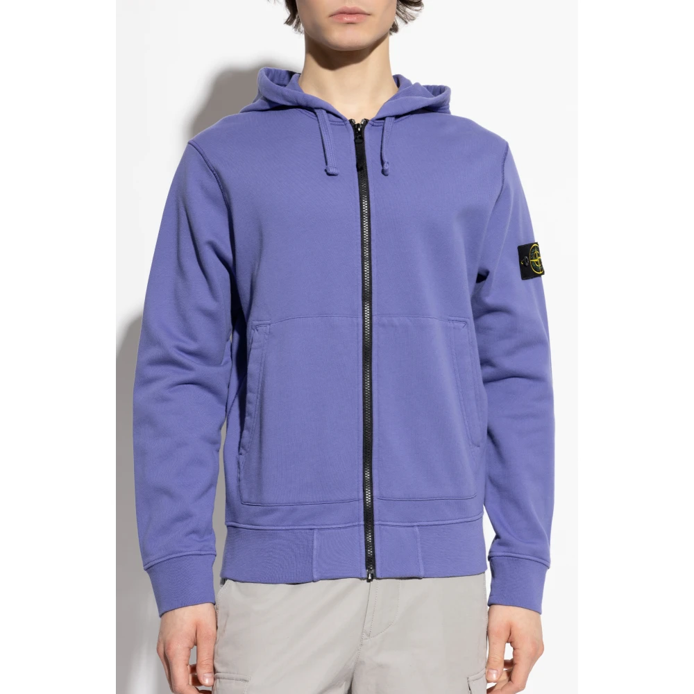 Stone Island Sweatshirt met logo Purple Heren