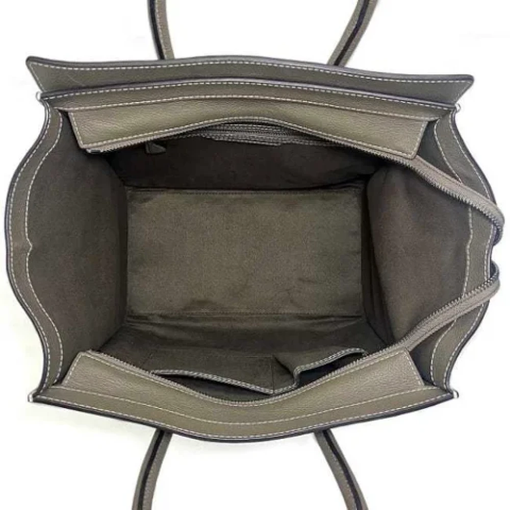 Celine Vintage Pre-owned Leather totes Gray Dames