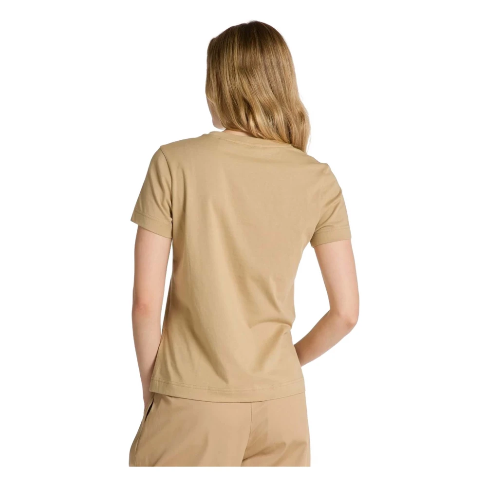 Gant Reg Tonal Shield Ss T-Shirt Brown Dames