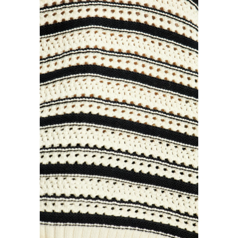 Ganni V-hals trui Beige Dames