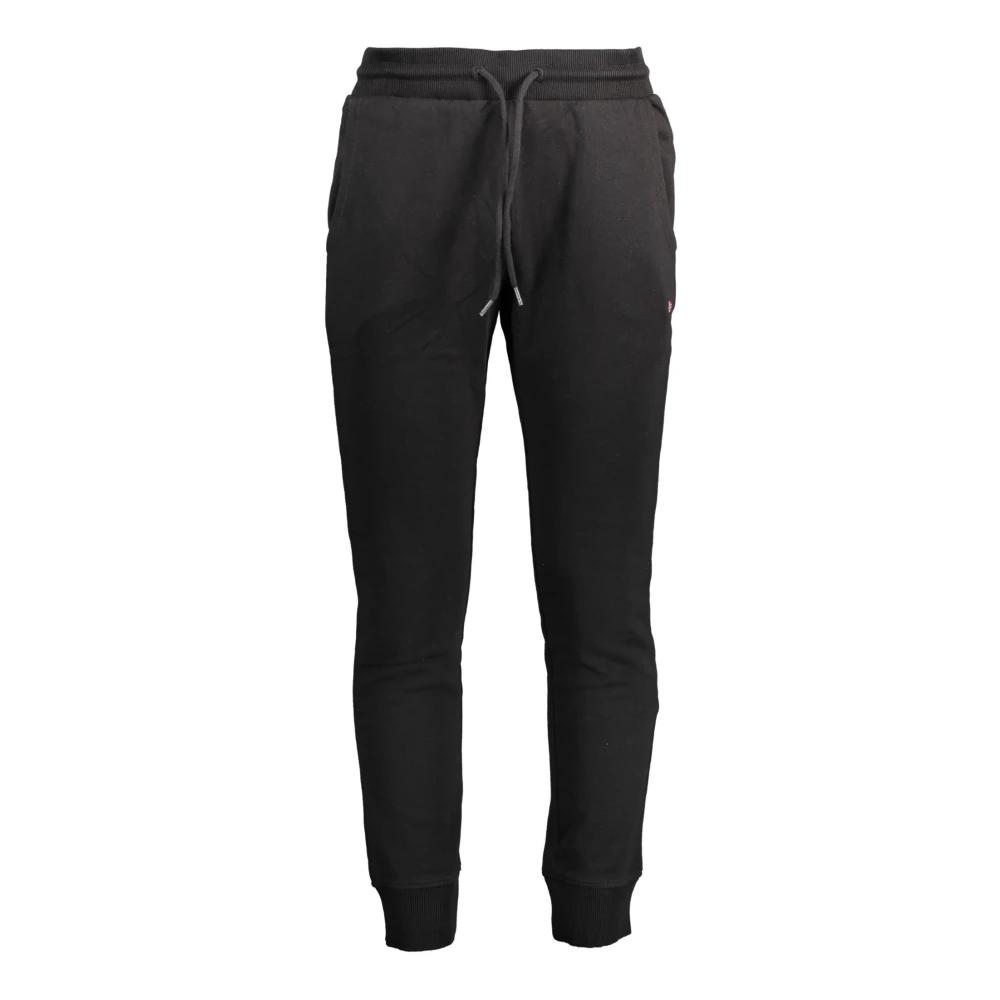 Napapijri Men's Black Sporty Trousers With Elastic Waist - Sweatpants - Xl - Trousers
