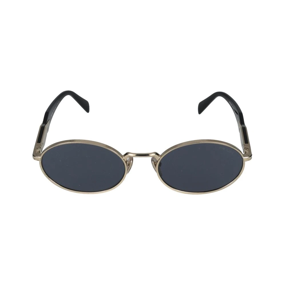 Prada Grey Woman Pr 65Zs Zvn09t Sunglasses Metal Gold Round Normal - Image 5