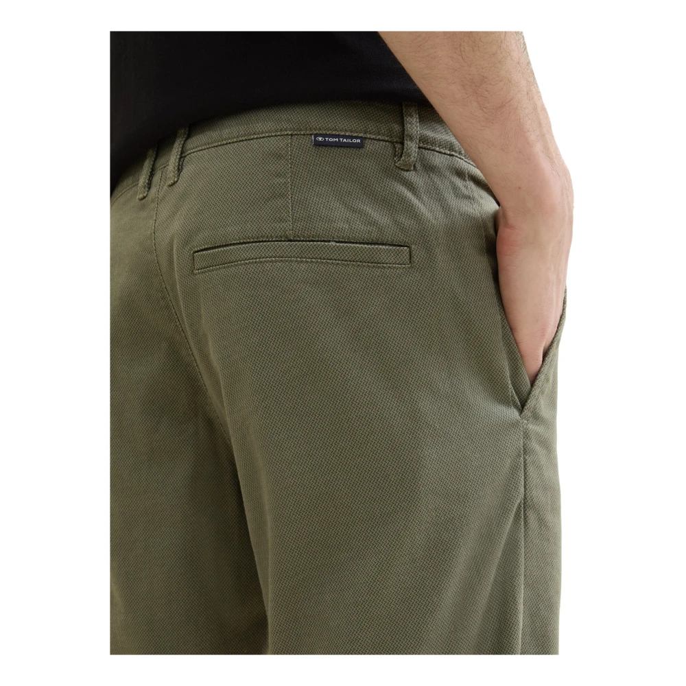 Tom Tailor Elegante Chinoshorts voor zomerse look Green Heren