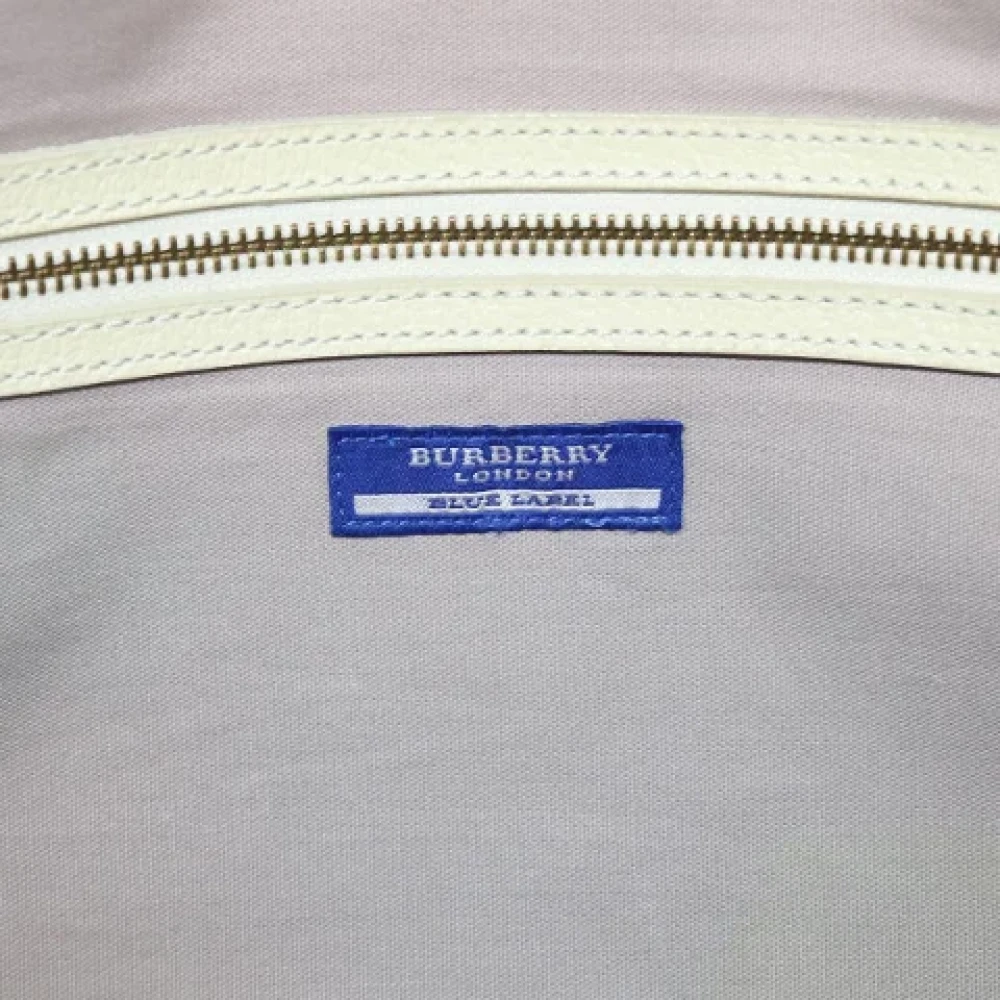 Burberry Vintage Pre-owned Canvas handbags Beige Dames