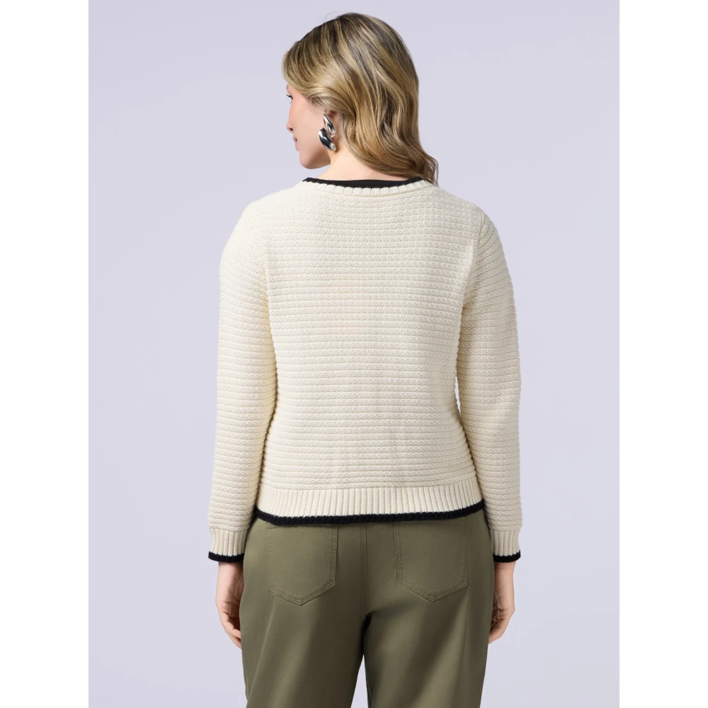 Oltre Vest met zakken en contrasterende details White Dames