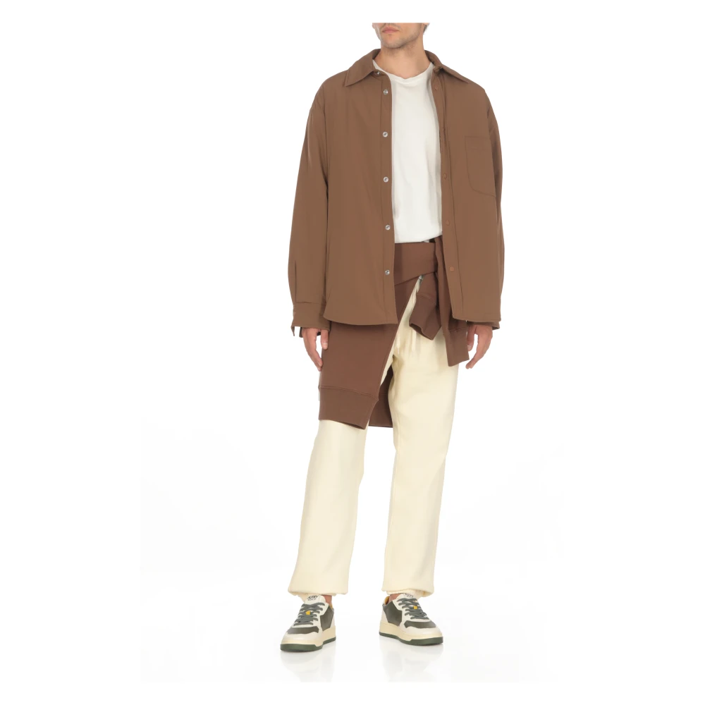 Autry Bruine Gewatteerde Jas met Klassieke Stijl Brown Heren