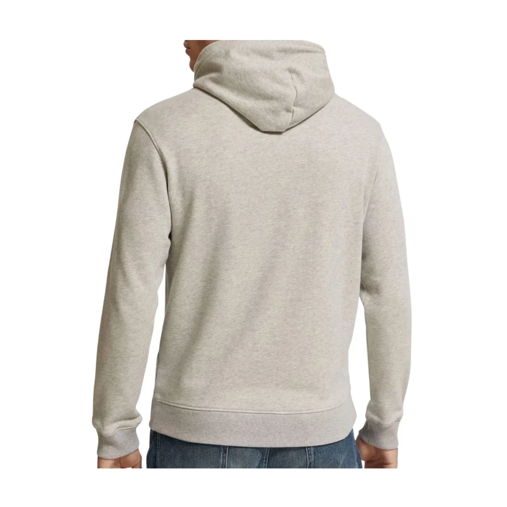 Scotch & Soda Hoodie Patch Logo Gray Heren