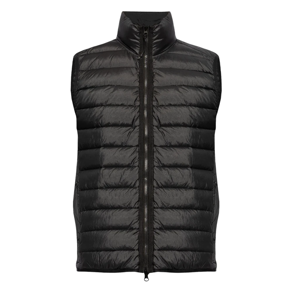 Stone Island Echte Dons Gilet Jas Black Heren