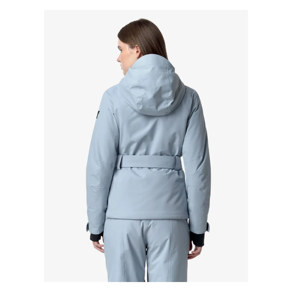 K-way Blauwe Micro Twill 2 Lagen Jas Blue Dames