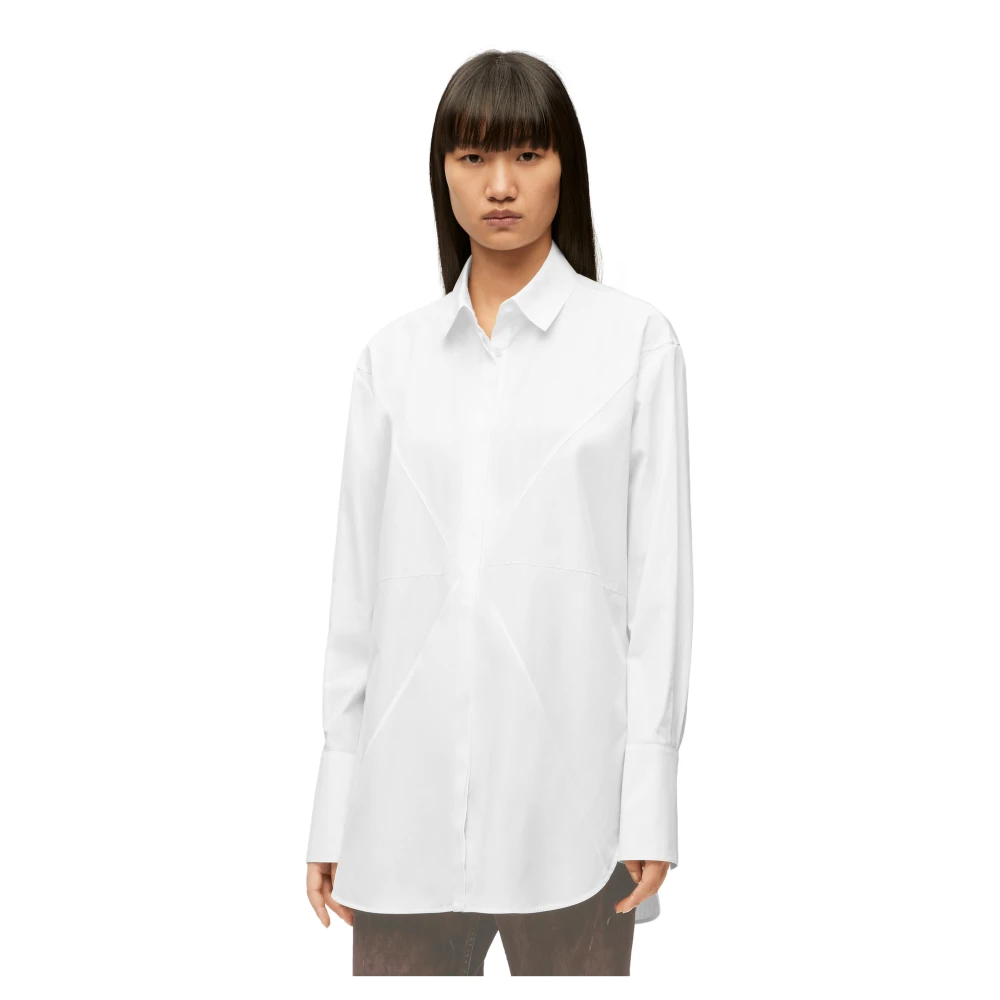 Loewe Lichte Katoenen Puzzle Fold Shirt White Dames