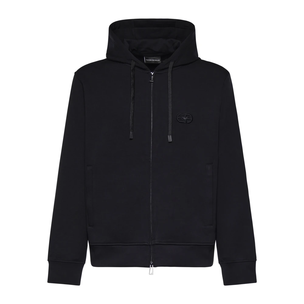 Emporio Armani Homme Bleu - Logo Sweat À Capuche - Sweatshirts Et Sweats À Capuche - Taille: L