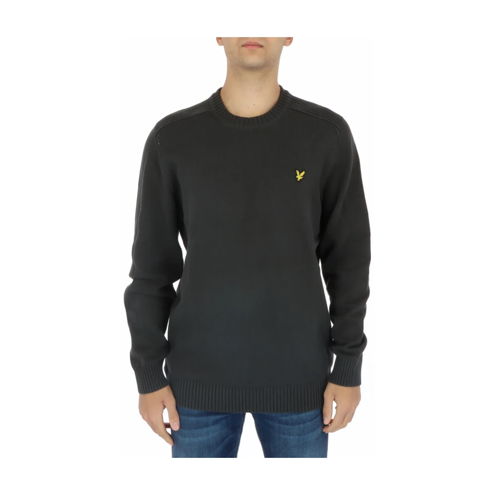 Lyle & Scott Grijze Bedrukte Katoenen Gebreide Kleding Black Heren