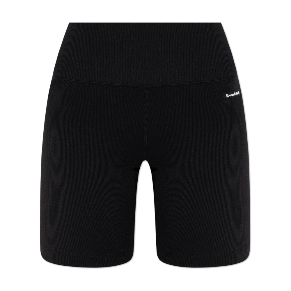 Sporty & Rich Logo Shorts Black Dames