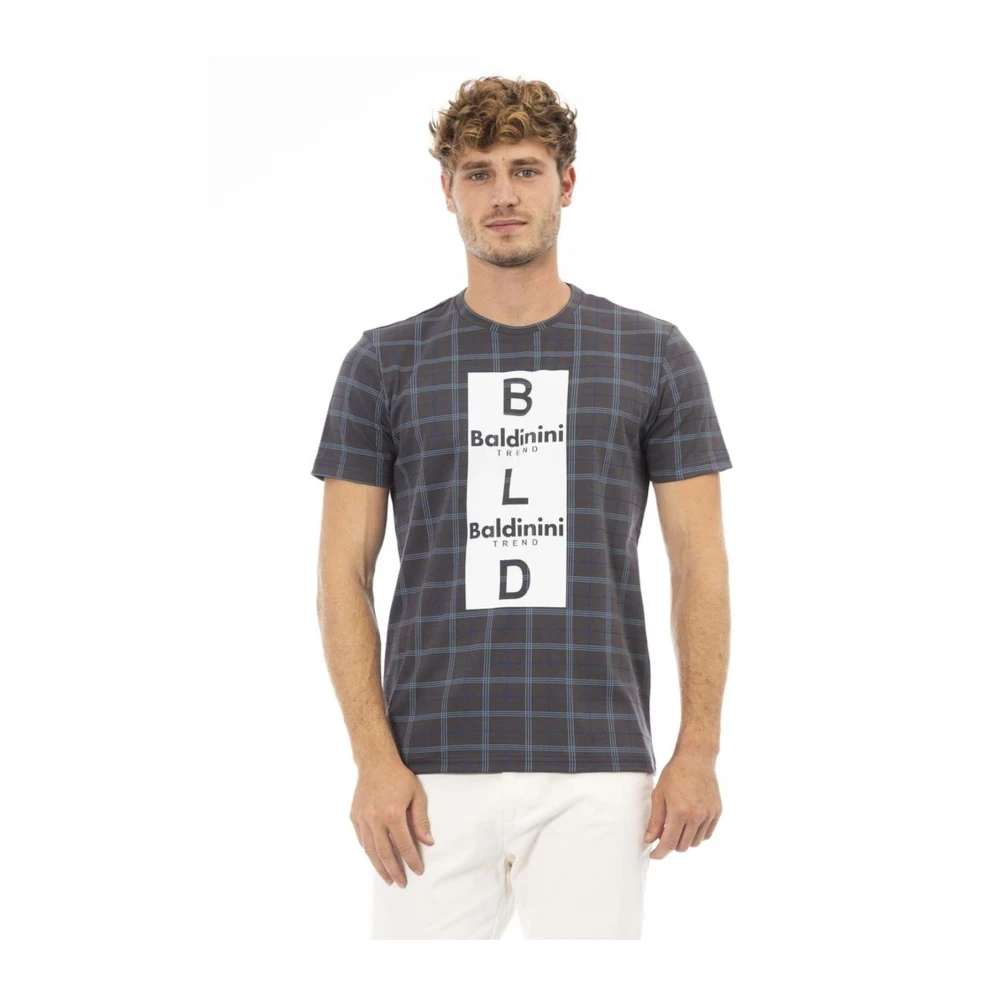 Baldinini T-shirt met ronde hals en print op de voorkant Gray Heren