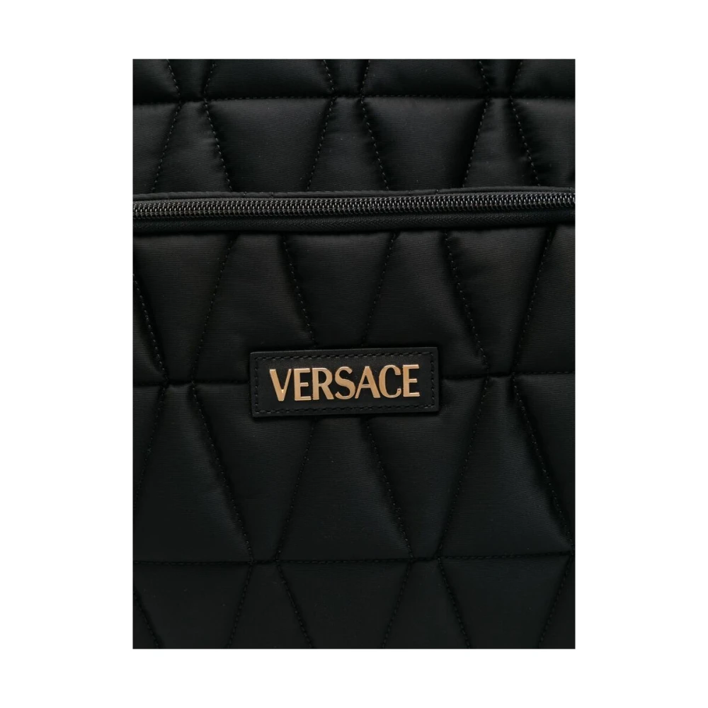 Versace Gewatteerde Zwarte Heuptas Black Heren