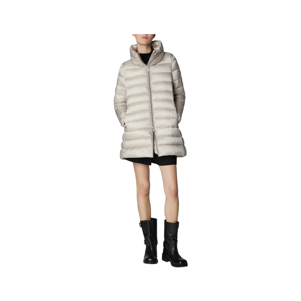 Save The Duck Beige Winterjas Dames Slim Fit Beige Dames