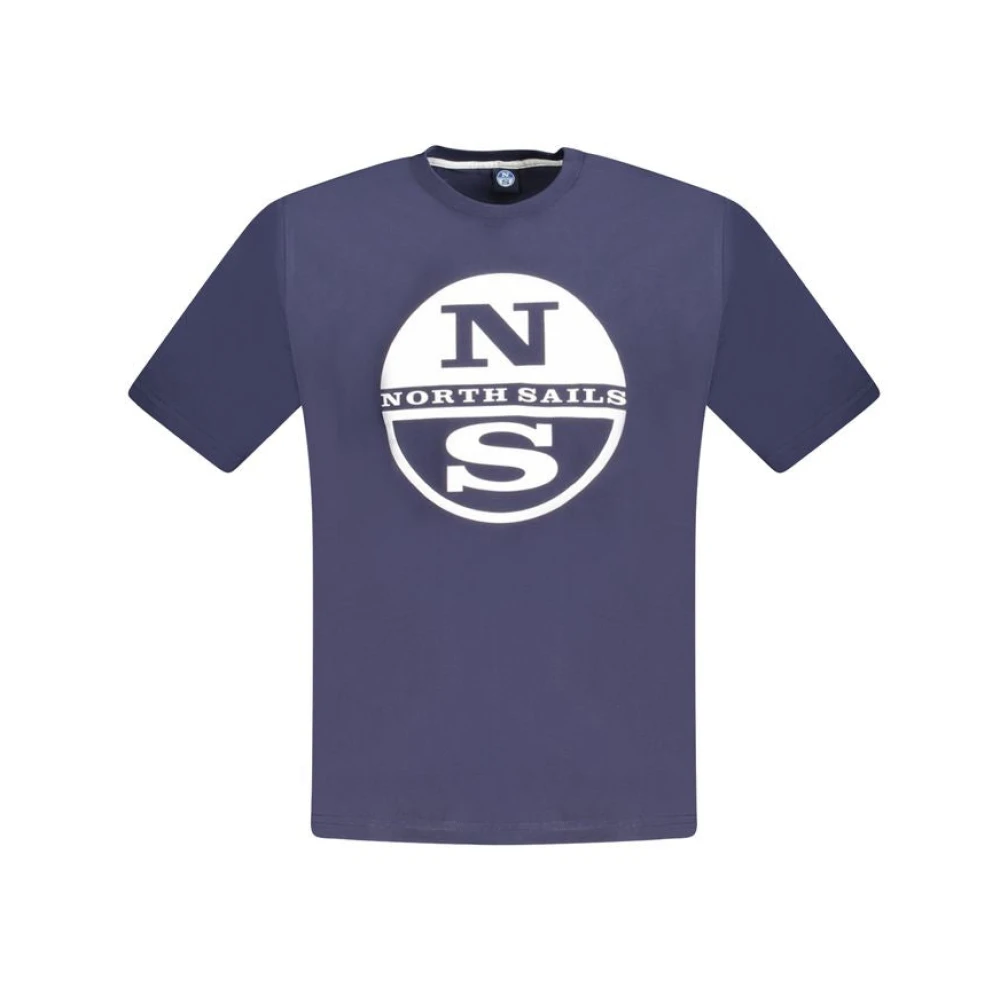 North Sails Blauw Katoenen T-Shirt | Stijl: Nosa-33765 Blue Heren