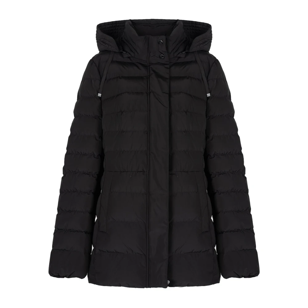 Geox Gewatteerde jas met afneembare kraag Black Dames