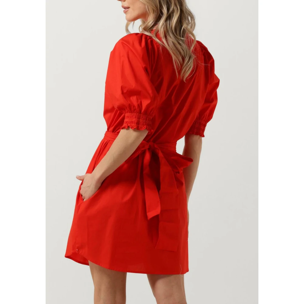 Twinset Rode Zomer Geweven Jurk Red Dames