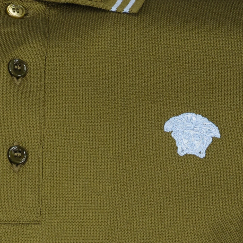 Versace Medusa Polo Shirt Groen Green Heren