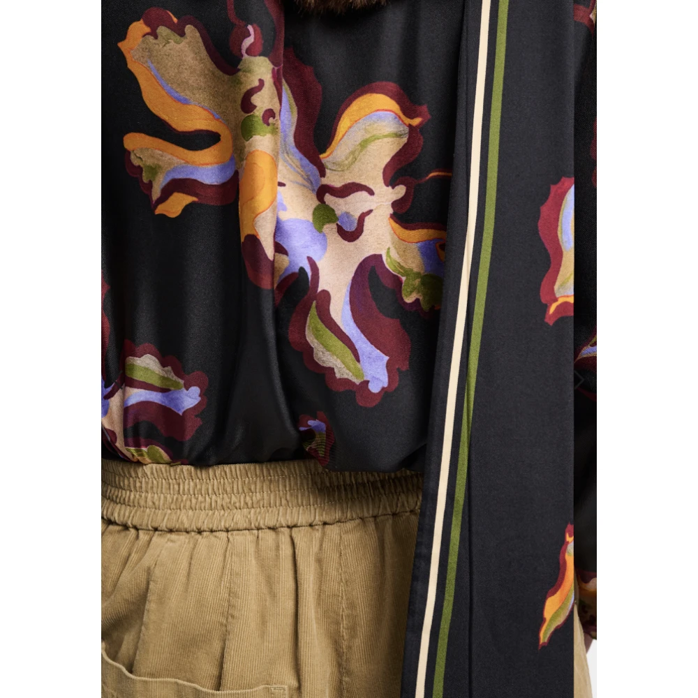 dorothee schumacher Bloemige verleidelijke blouse met asymmetrische kraag Multicolor Dames