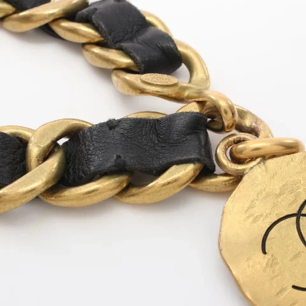 Chanel Vintage Pre-owned Leather belts Yellow Dames