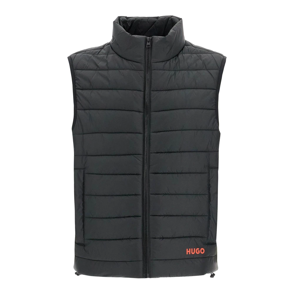 Hugo Boss Gewatteerd waterafstotend gewatteerd vest Black Heren