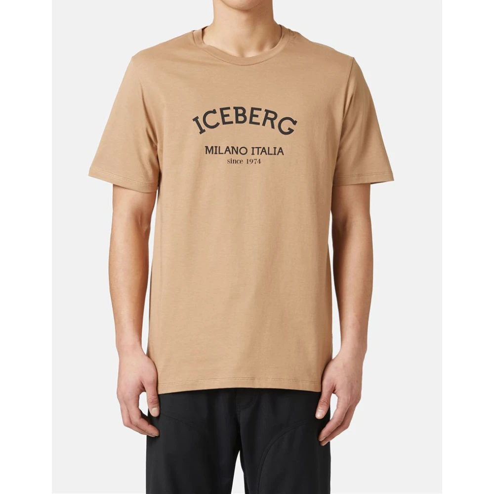 Iceberg T-shirt met ijsberglogo Brown Heren