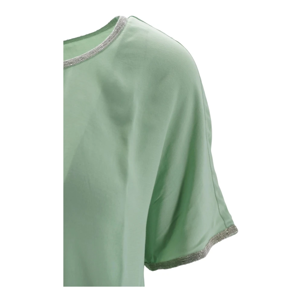 Kocca Korte Mouw Blouse Green Dames