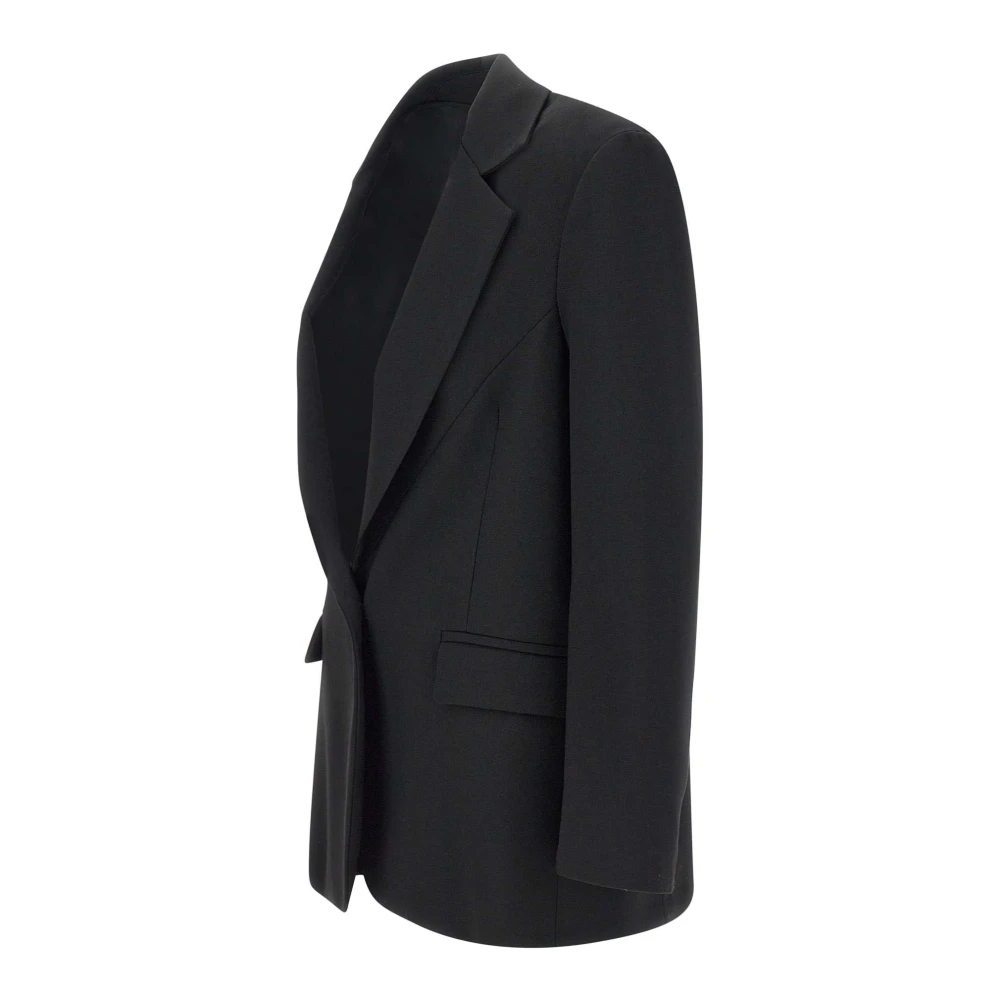 Kaos Zwarte blazer met revers en uitsparingen Black Dames