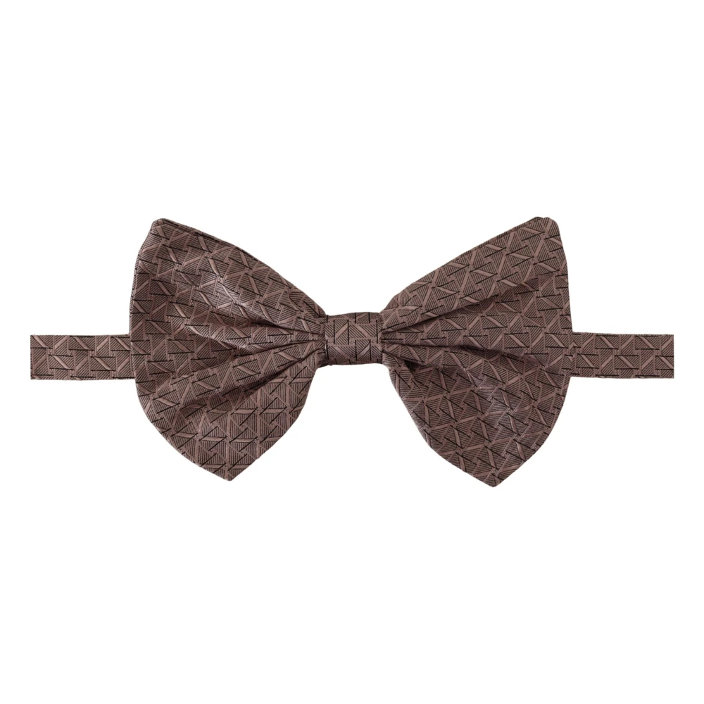 Dolce & Gabbana Brown Fantasy Print Adjustable Neck Papillon Bow Tie - Image 2