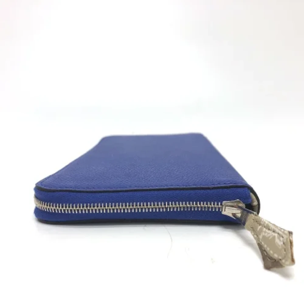 Hermès Vintage Pre-owned Leather wallets Blue Dames