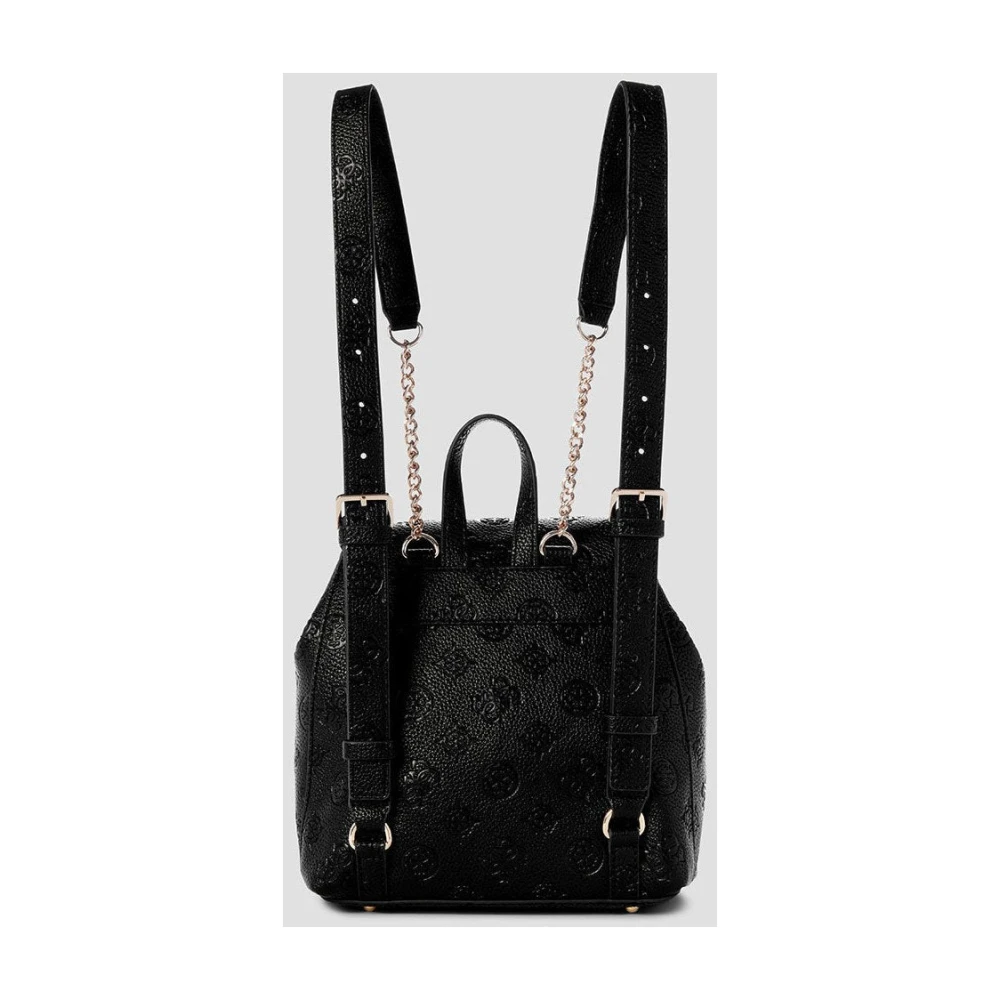 Guess Omkeerbare Zwarte Crossbody Tas Deesa Logo Black Dames