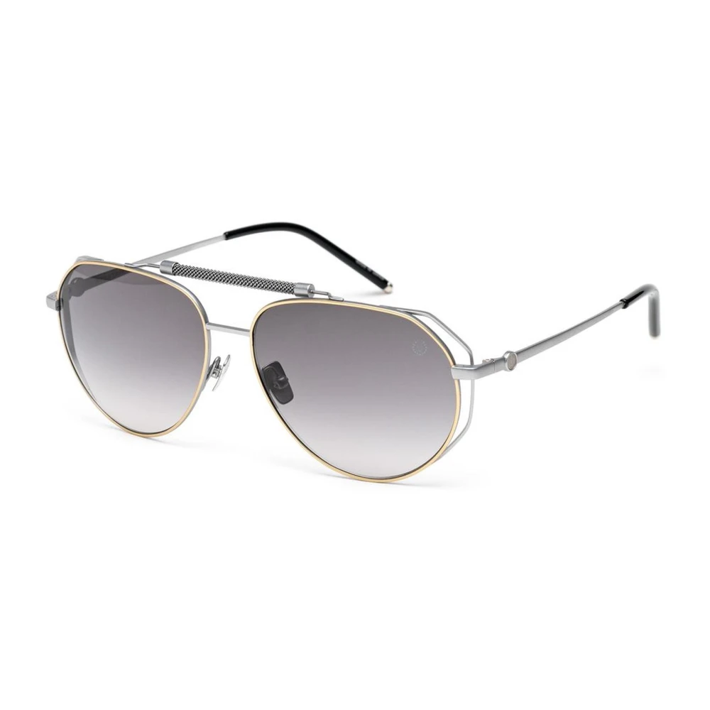 Belstaff Men's Gray Titanium Sunglasses With High-Grade Acetate