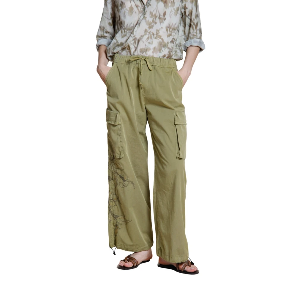 Mason's Women's Green Francis Cargo Trousers - Xs - Trousers