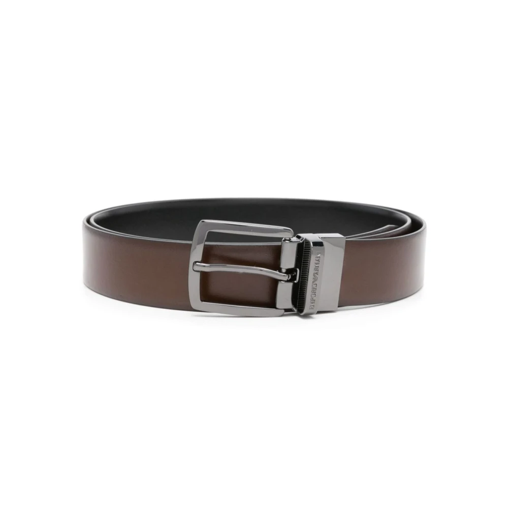Emporio Armani Men's Brown Belts, One Size, Belts