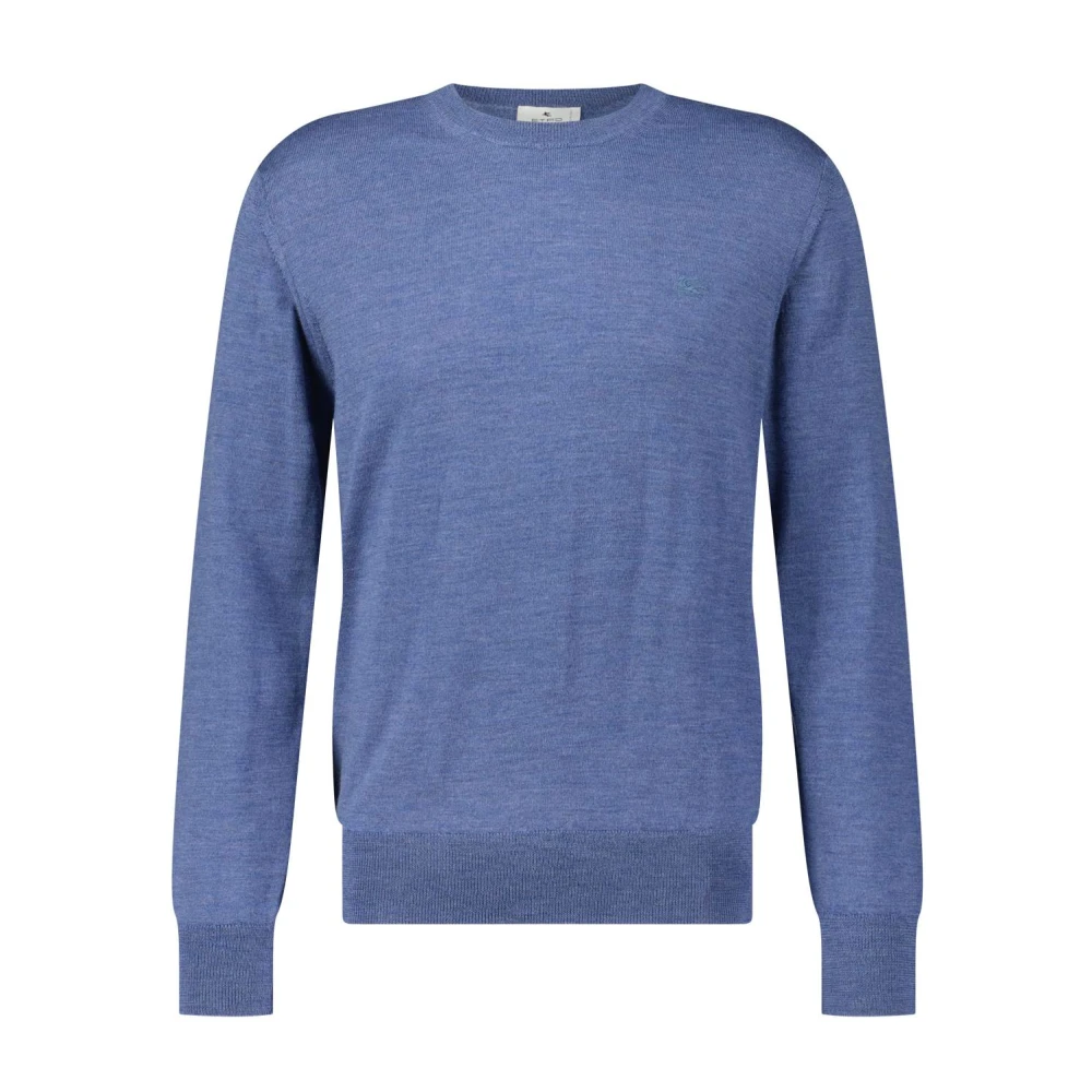 ETRO Wollen Gebreide Trui Blue Heren