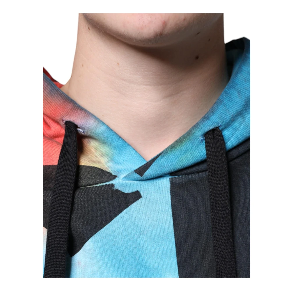 Dolce & Gabbana Tie Dye Hoodie van Katoen met Logo Multicolor Heren