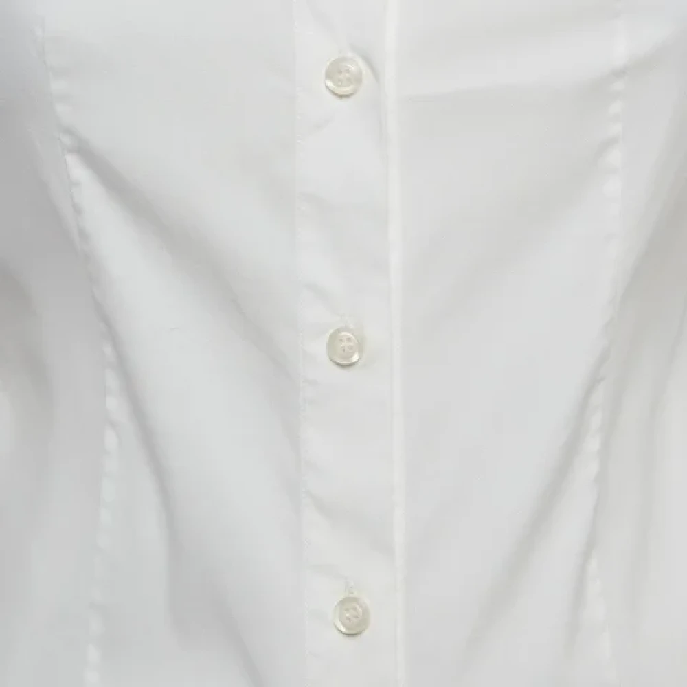 Prada Vintage Pre-owned Cotton tops White Dames
