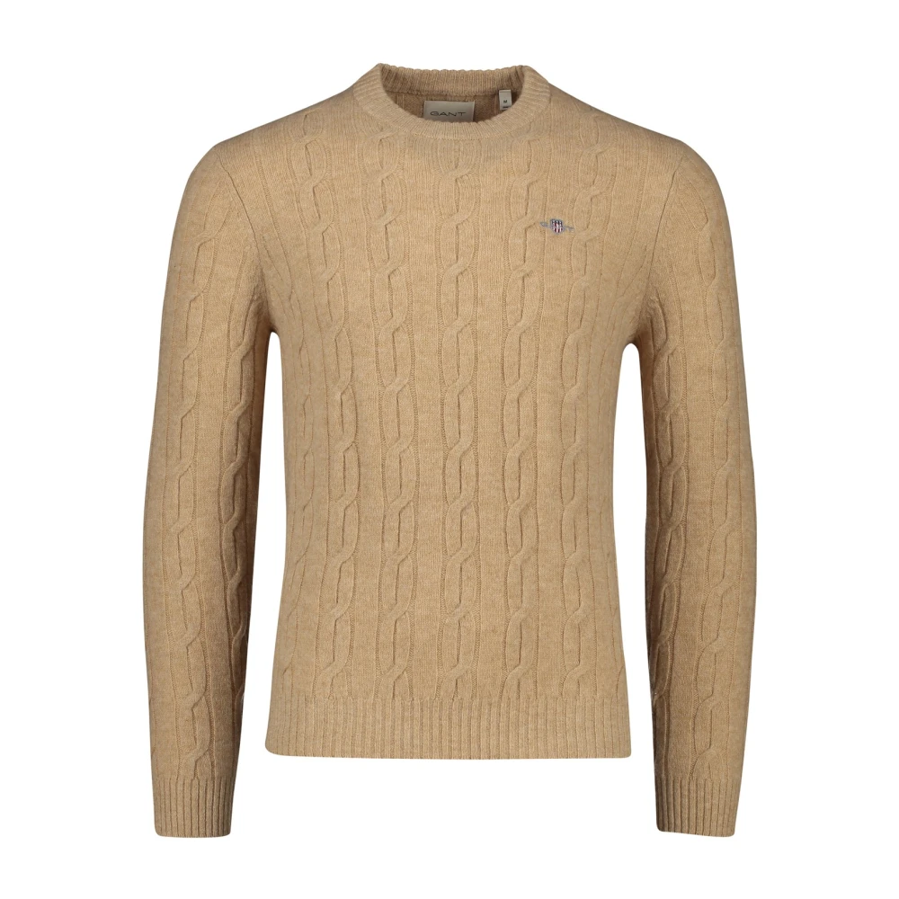 Gant Gebreide pullover met kabelpatroon