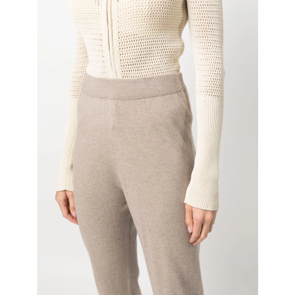 Fabiana Filippi Gebreide Hoge Taille Broek Duif Grijs Gray Dames