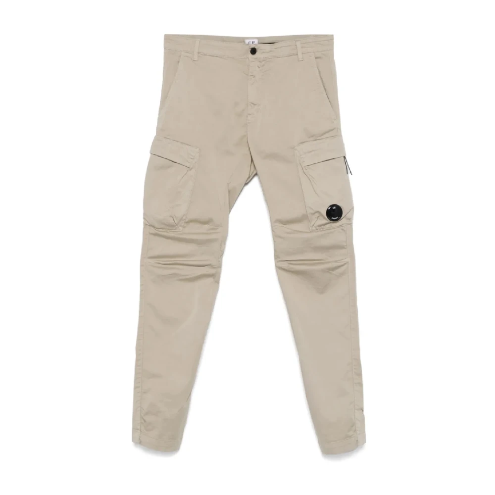 C.p. Company Men's Beige Stretch Sateen Ergonomic Cargo Pants