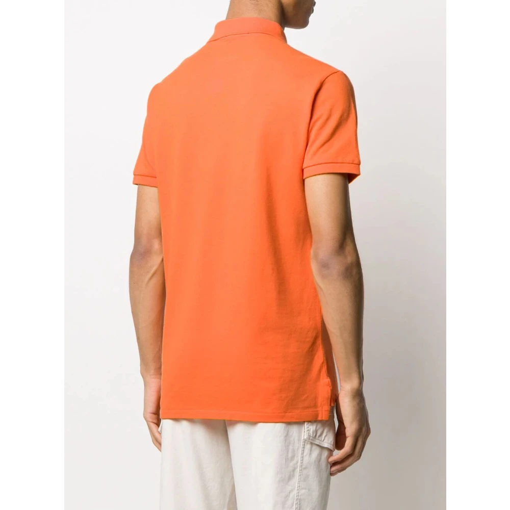 Ralph Lauren Gebreide polo shirt Orange Heren