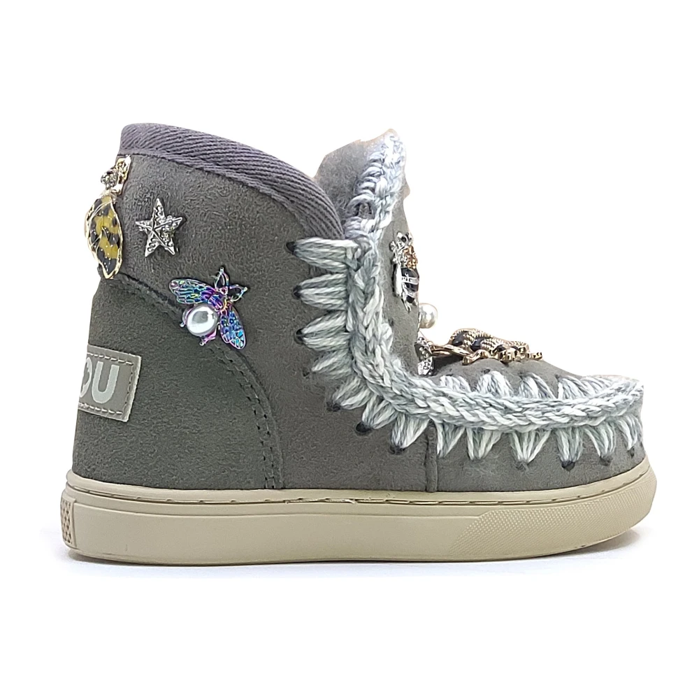 Mou Girls Gray Eskimo Ankle Boots - Kids Boots - 30 Eu - Kids