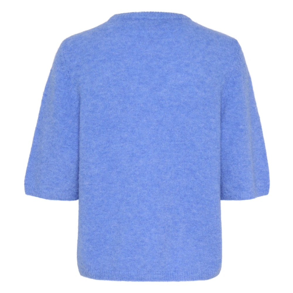 Gestuz Blauwe Trui met Korte Mouw Blue Dames
