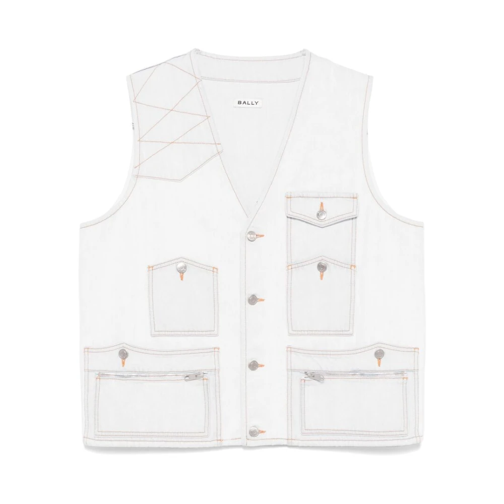Bally Mouwenloze Bovenkleding met Zakken Blue Heren