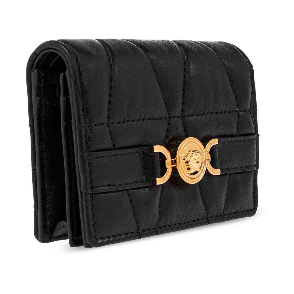 Versace Gewatteerde Portemonnee Black Dames