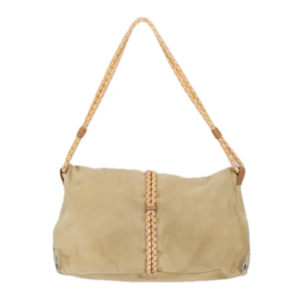 Burberry Vintage Pre-owned Leather shoulder-bags Beige Dames