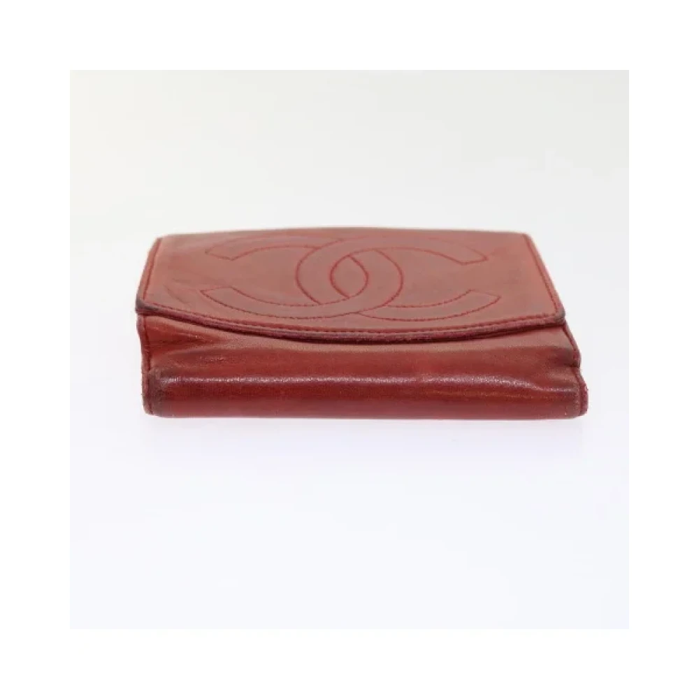 Chanel Vintage Pre-owned Leather wallets Red Dames